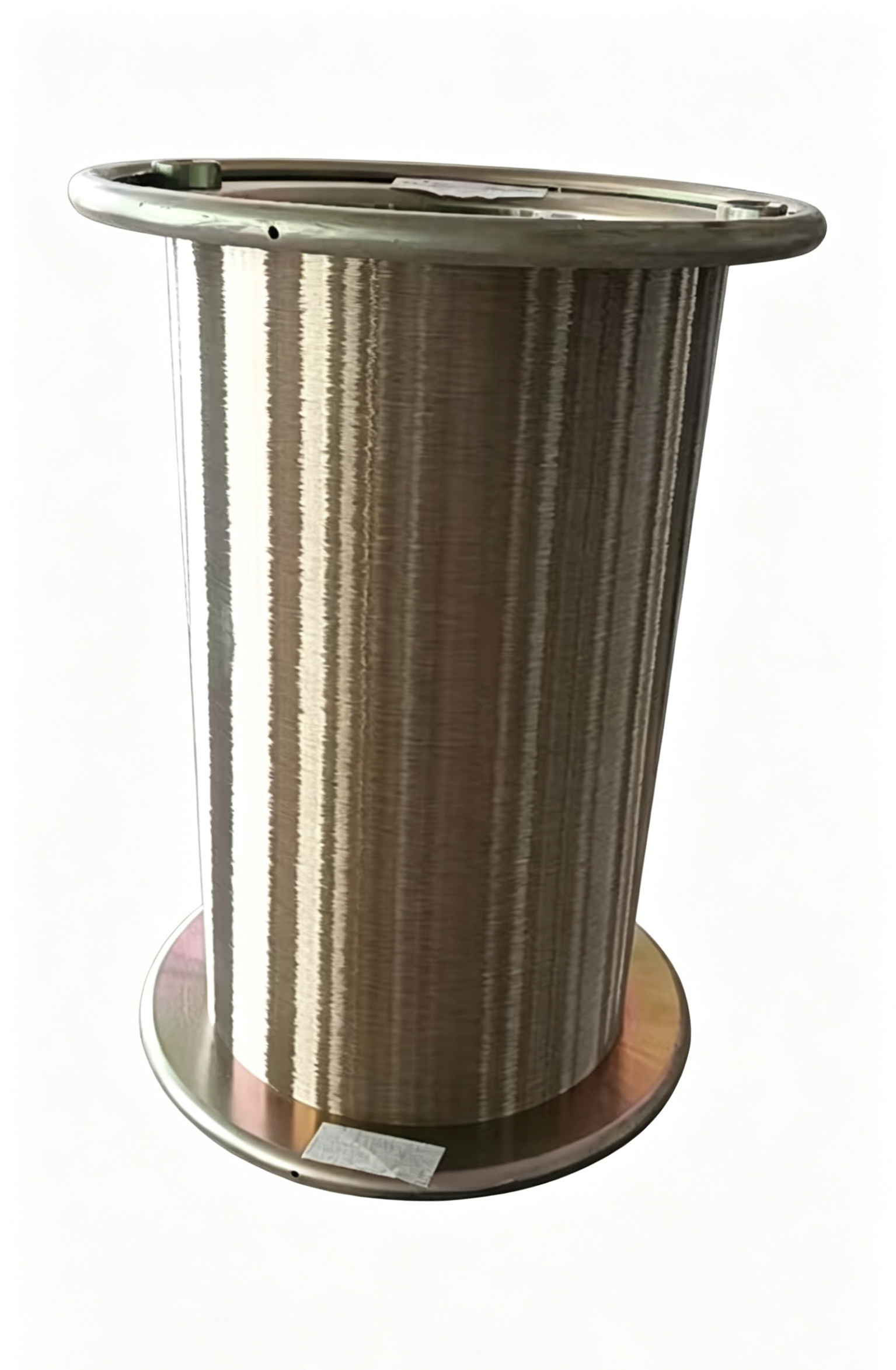Diamond cutting wire spool standing view